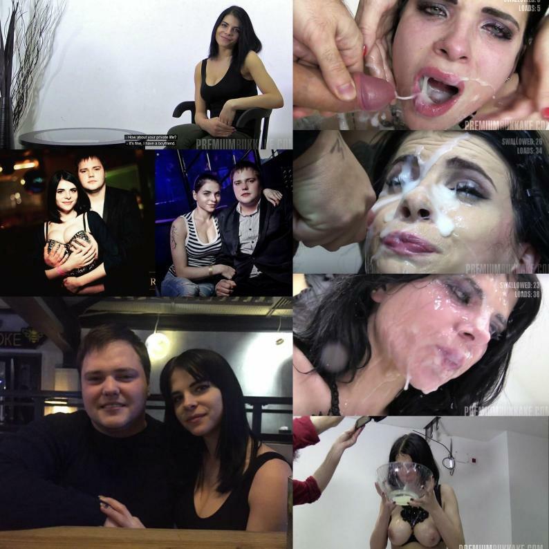 Filthy Euro Bukkake Whores Drowning in Cum — 35