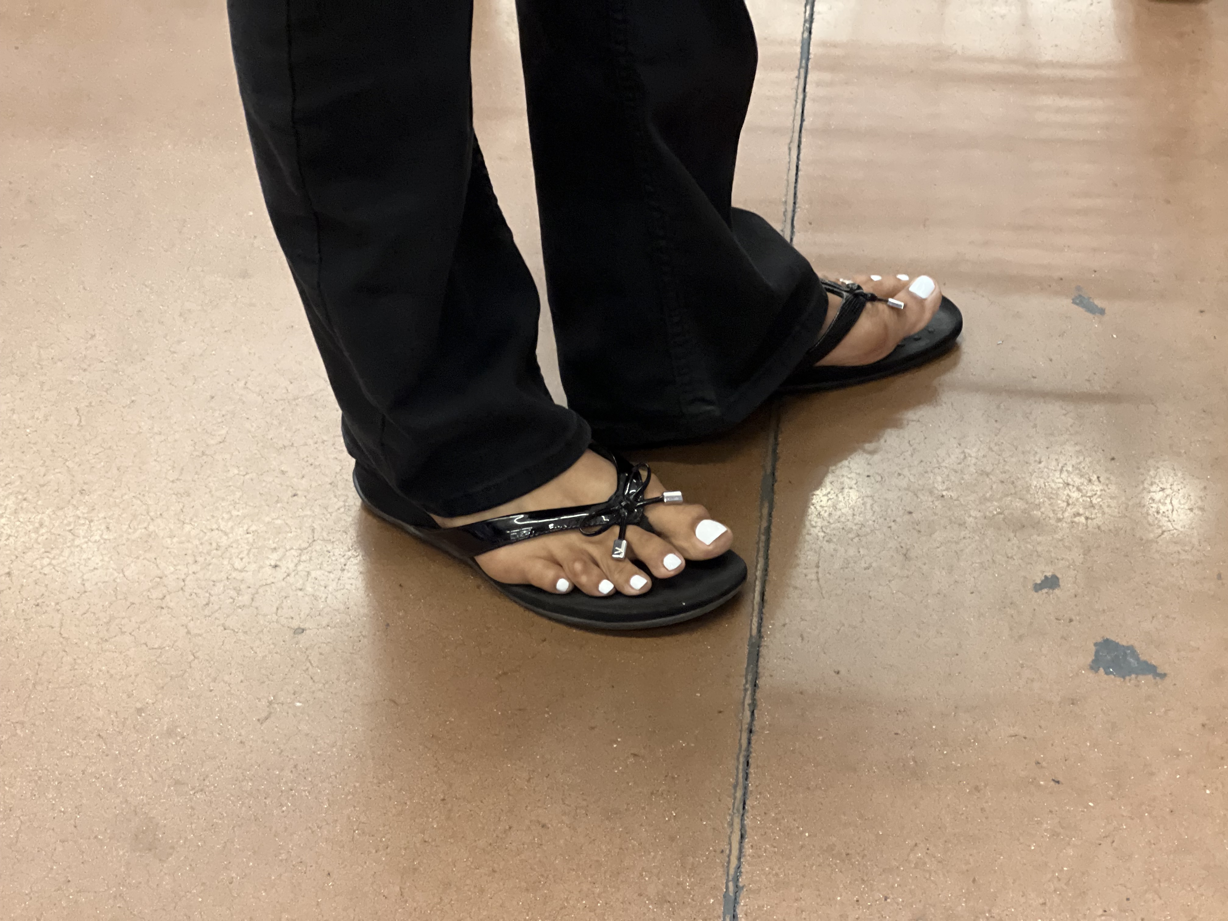 Gilf and milf feet at supermarket — 18