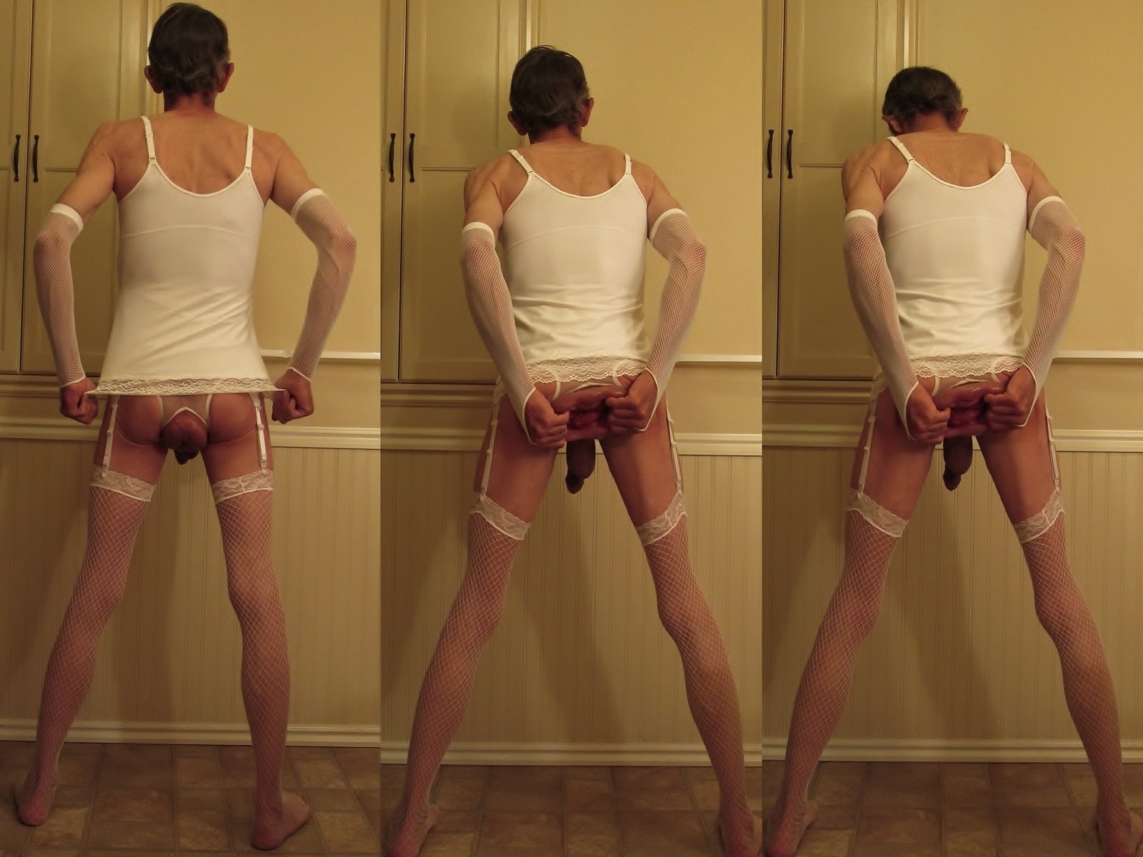 Big Pumped Anus Stretching in Crotchless Panties — 7