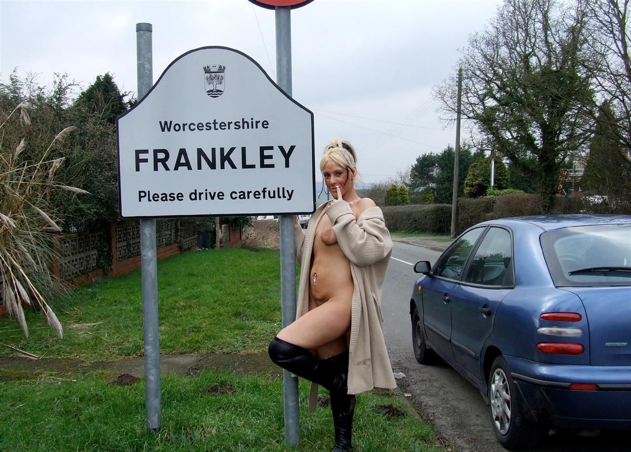 British milf whore strips in public. — 10
