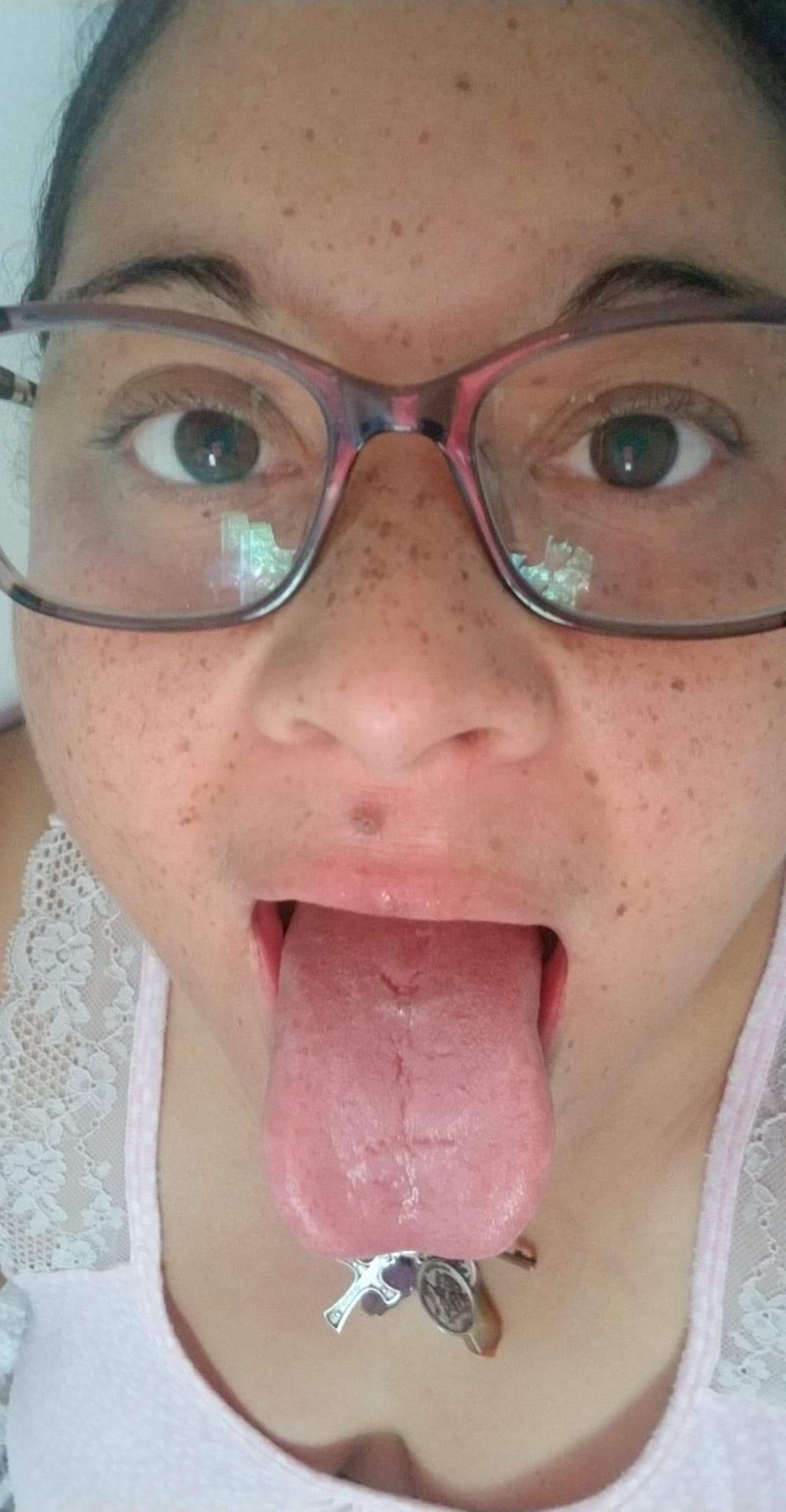 Cum all over my freckles and my tongue daddy! — 57