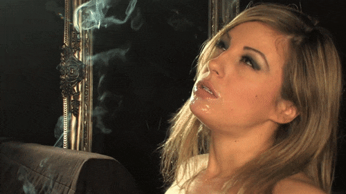 Beautiful Women Smoking Cigarettes GIFs #6 !! — 38