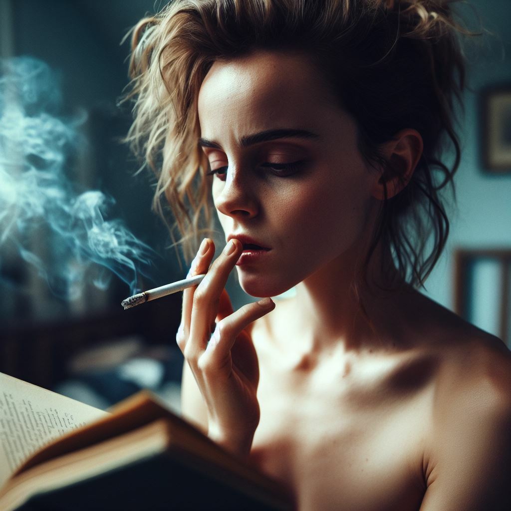 Emma Watson - Hermione - Smoking Fetish AI Art — 6